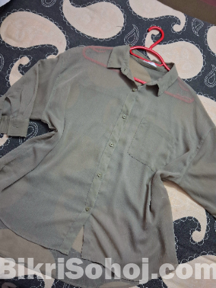 Women's see through baggy shirt